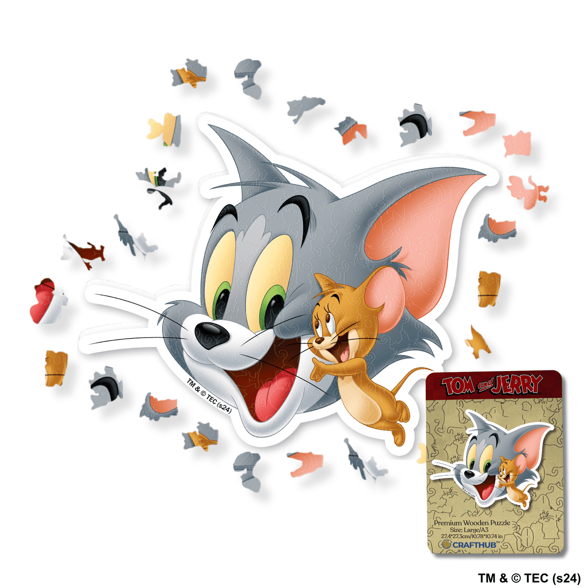 Joyeux puzzle en bois Tom & Jerry – Craft Hub FR