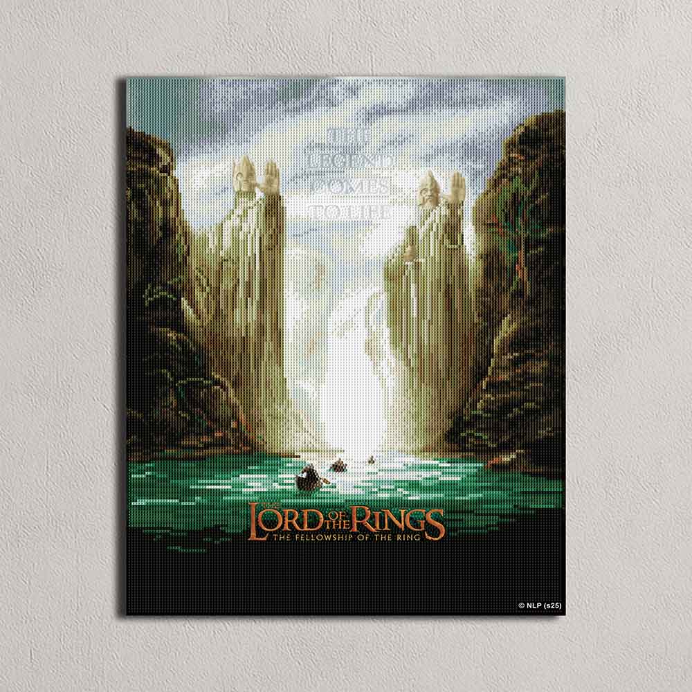 17.7" x 21.7" / 45cm x 55cm The Gates of Argonath - Diamond Painting Kit
