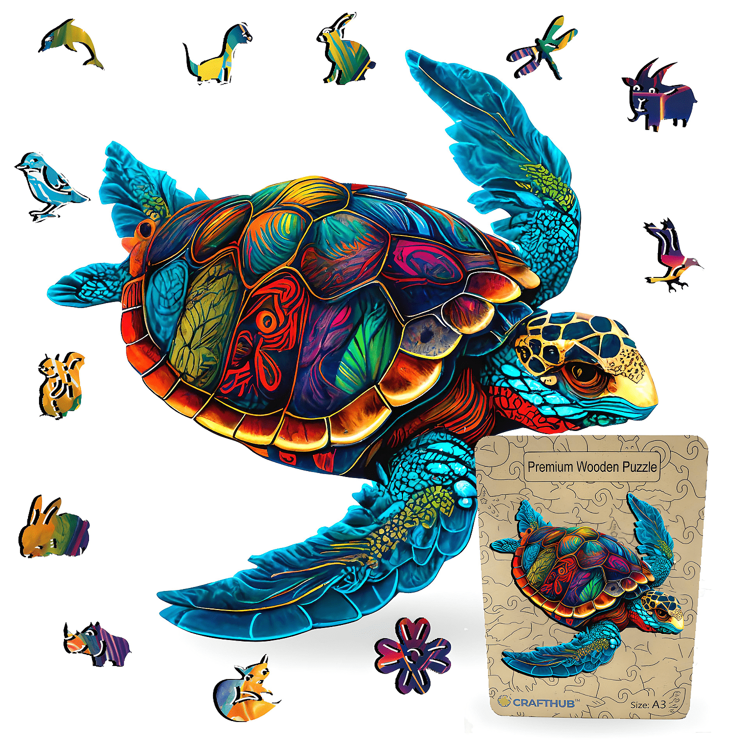 Tortue de mer vibrante  - Puzzle