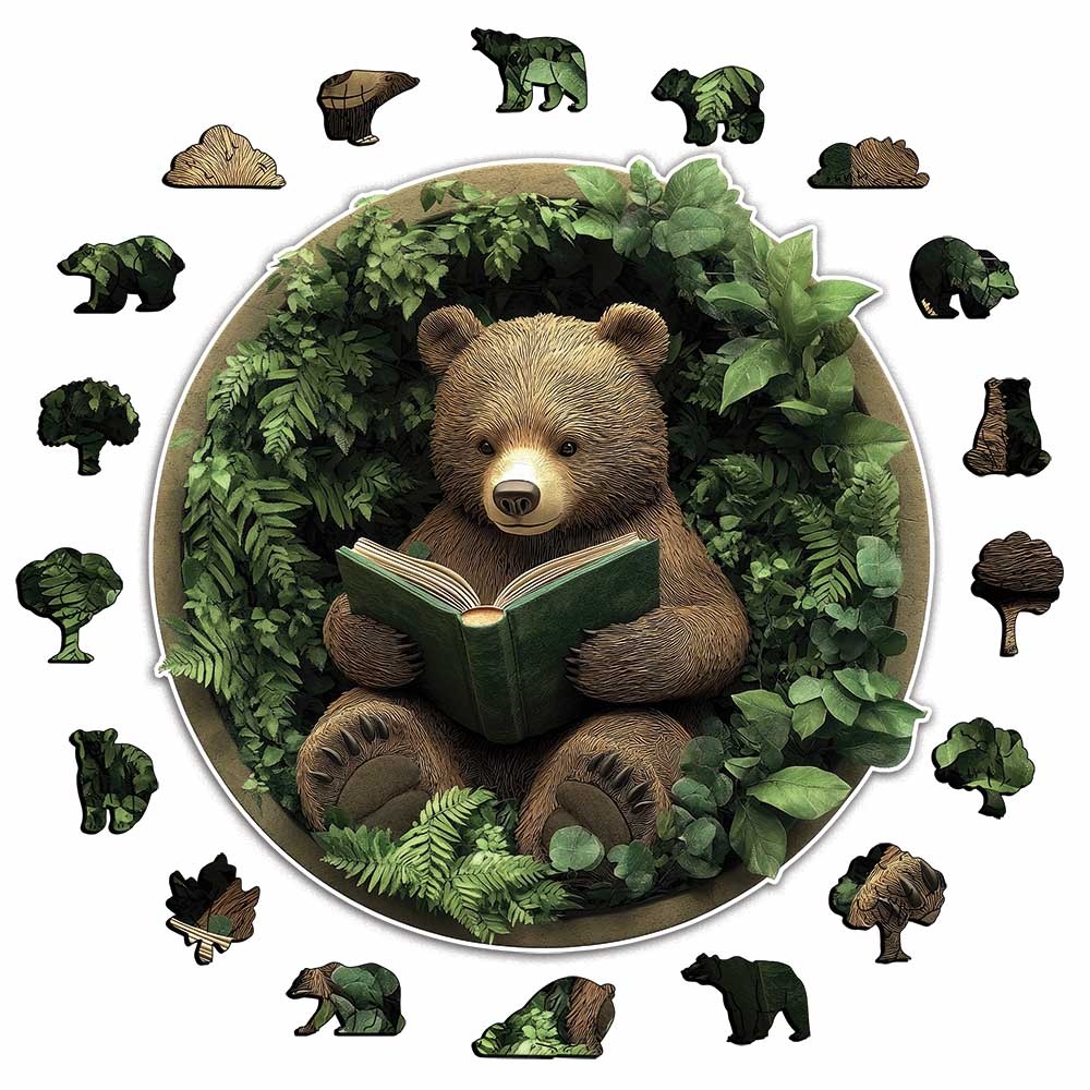 Animal Jigsaw Puzzle > Wooden Jigsaw Puzzle > Jigsaw Puzzle A5 Story Bear - Jigsaw Puzzle