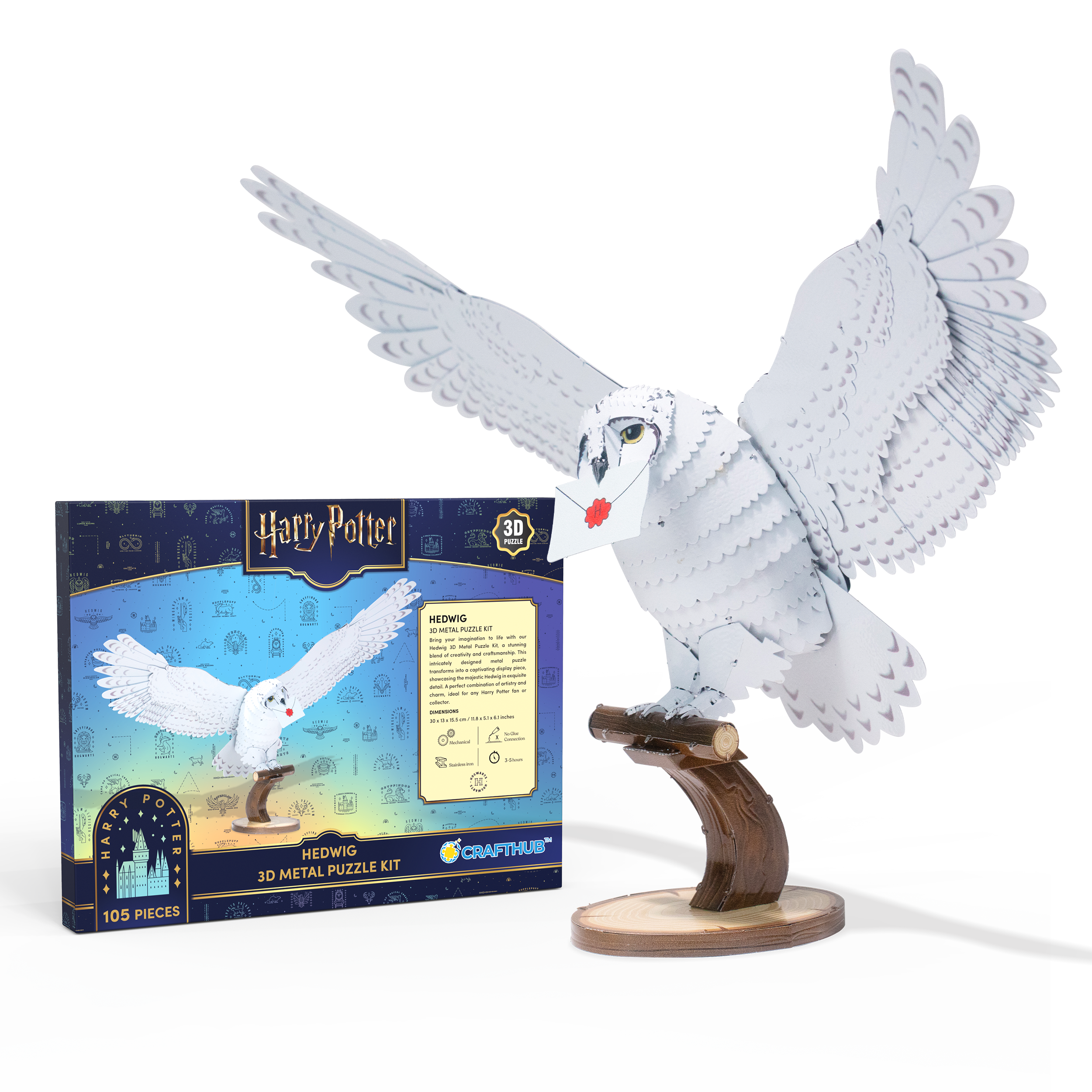 Hedwige - Puzzle 3D en métal