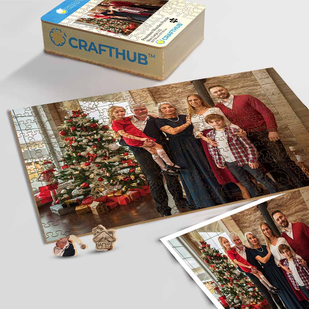 Animal Jigsaw Puzzle > Wooden Jigsaw Puzzle > Jigsaw Puzzle A3 LARGE SIZE | 11.7 x 16.5" | 200 Pieces Personalised Wooden Jigsaw Puzzle – Merry Christmas