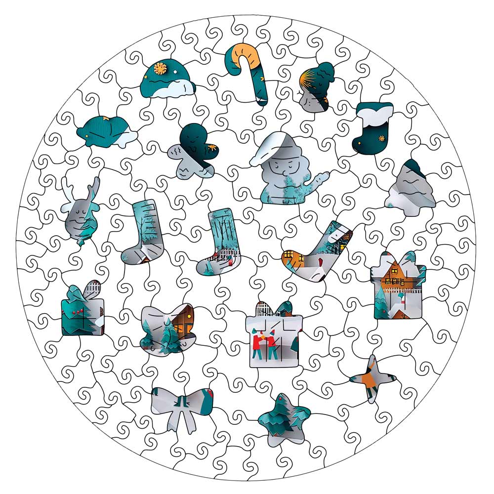 Noël Joyeux - Puzzle en bois