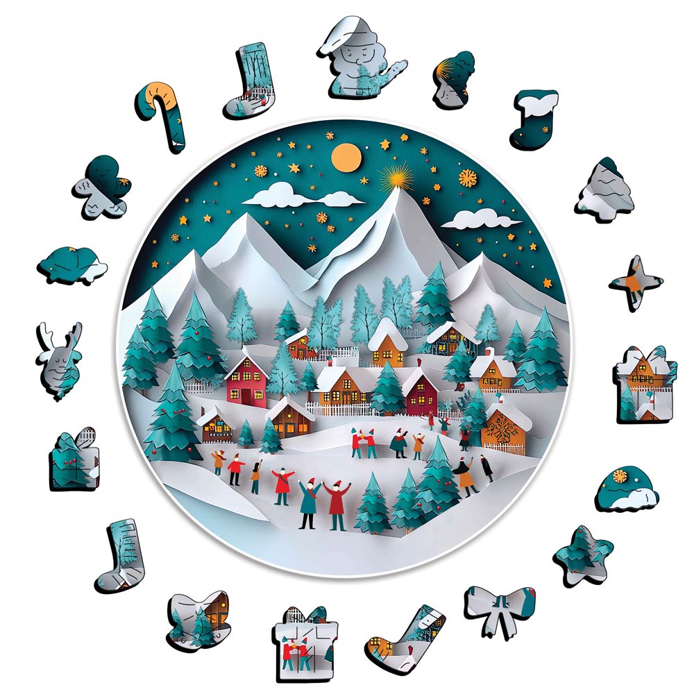 Noël Joyeux - Puzzle en bois