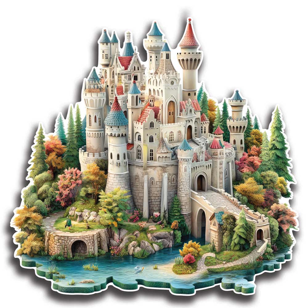 Puzzle en bois – Châteaux des contes de fées