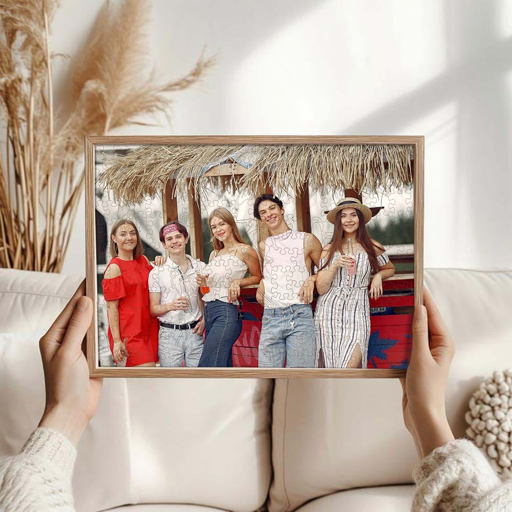 Animal Jigsaw Puzzle > Wooden Jigsaw Puzzle > Jigsaw Puzzle A3 LARGE SIZE | 11.7 x 16.5" | 200 Pieces Personalised Wooden Jigsaw Puzzle – Friends Whimsies