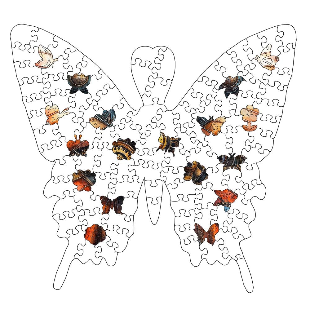 Animal Jigsaw Puzzle > Wooden Jigsaw Puzzle > Jigsaw Puzzle Mechanical Butterfly - Jigsaw Puzzle