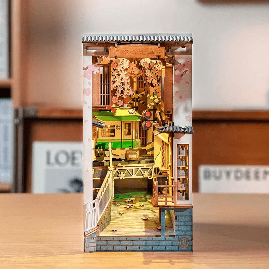 3D Puzzle Sakura Book Nook Wooden House Sakura Book Nook Wooden House