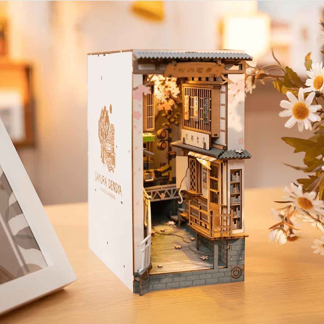 3D Puzzle Sakura Book Nook Wooden House Sakura Book Nook Wooden House