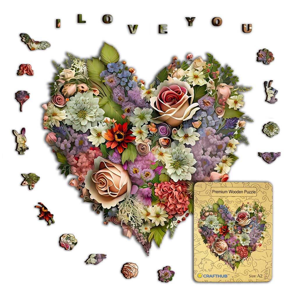 Coeur fleuri - Puzzle