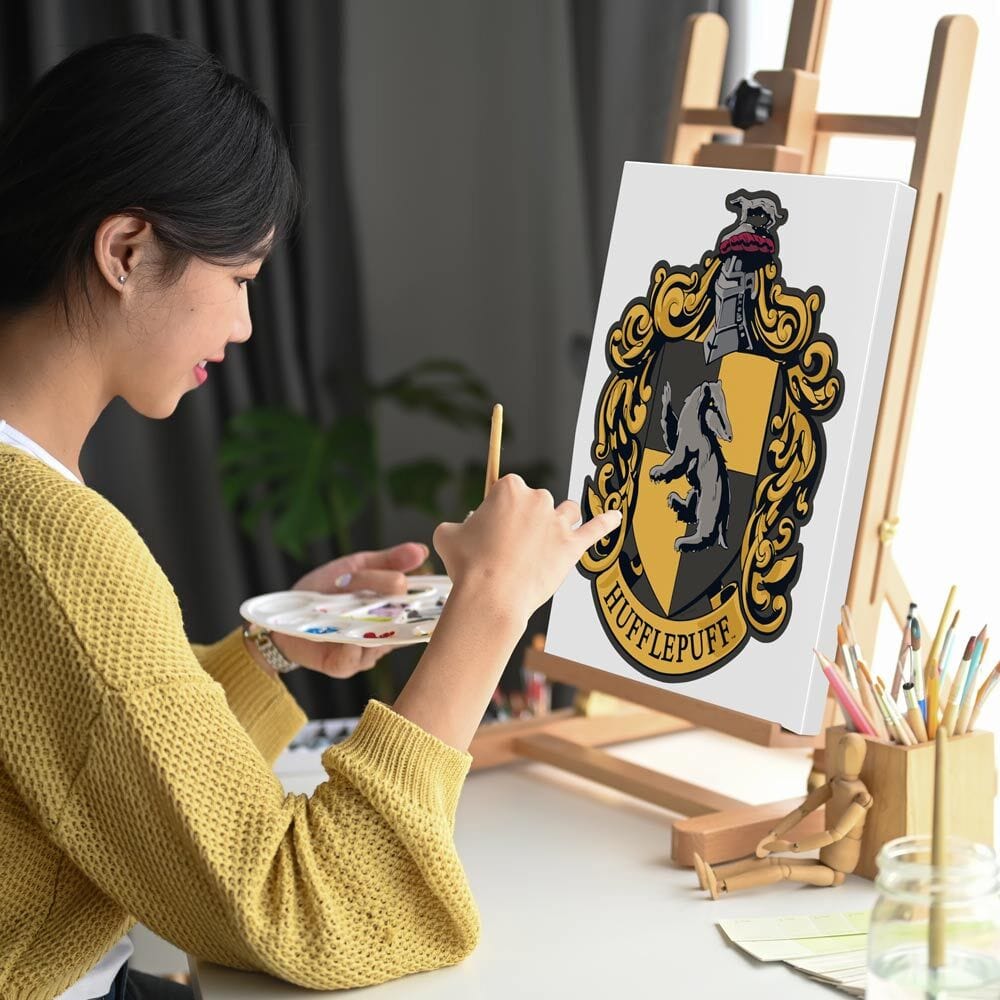 Animal Jigsaw Puzzle > Wooden Jigsaw Puzzle > Jigsaw Puzzle 40x50cm Hufflepuff Crest - Paint By Numbers Kits