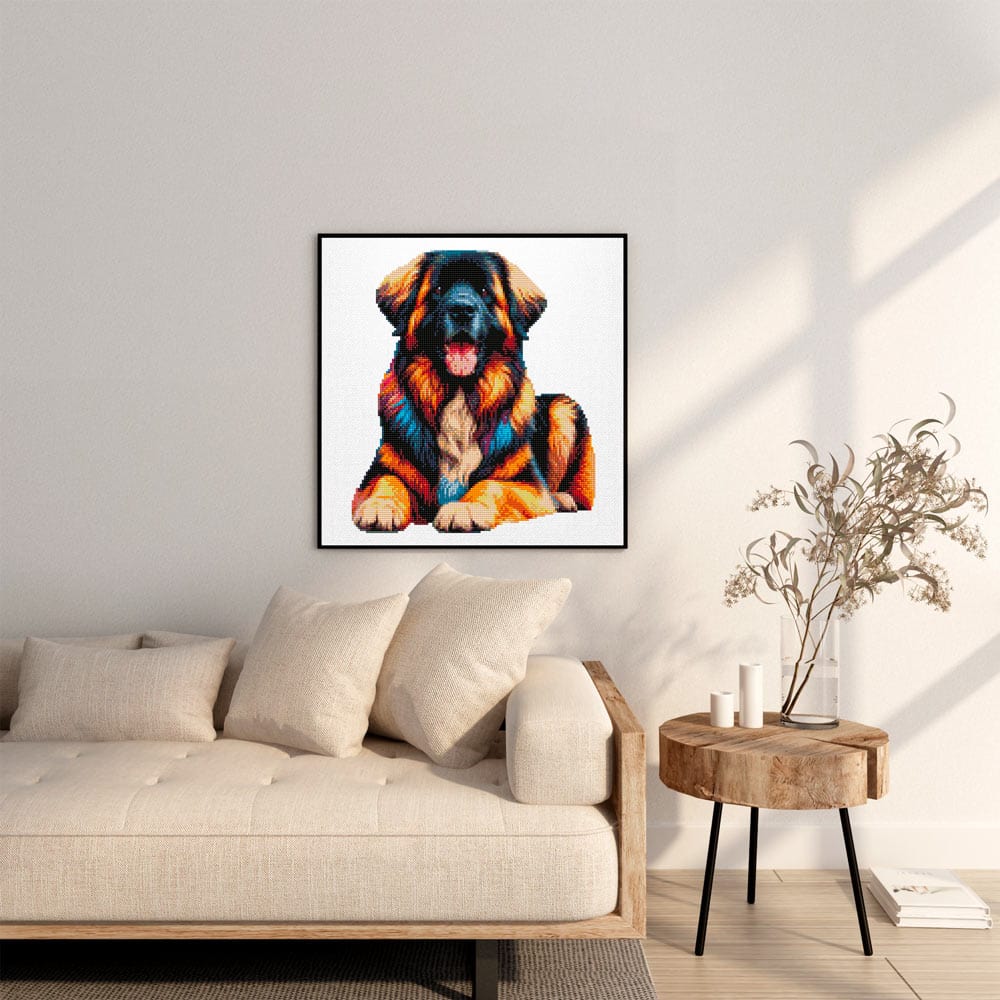 15.7"x15.7" / 40cm x 40cm Leonberger Dog - Diamond Painting Kit