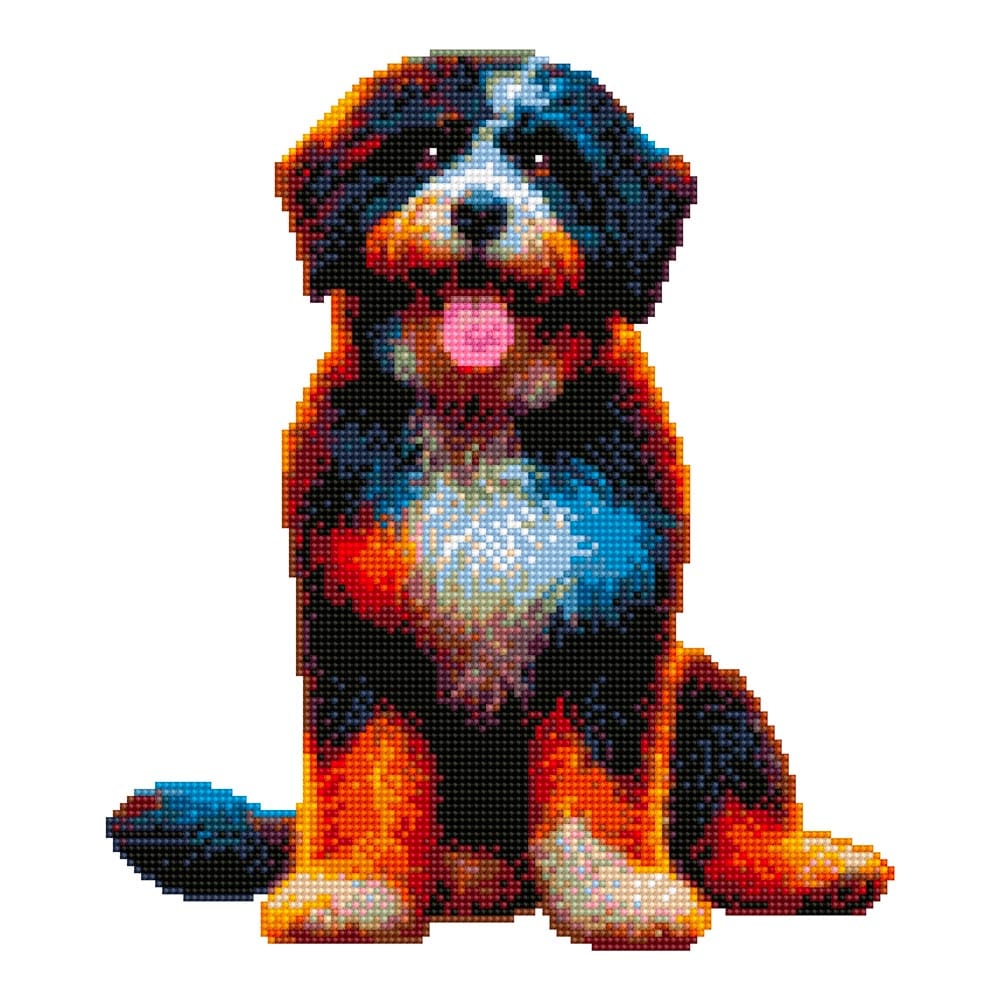 15.7"x15.7" / 40cm x 40cm Portuguese Water Dog - Diamond Painting Kit