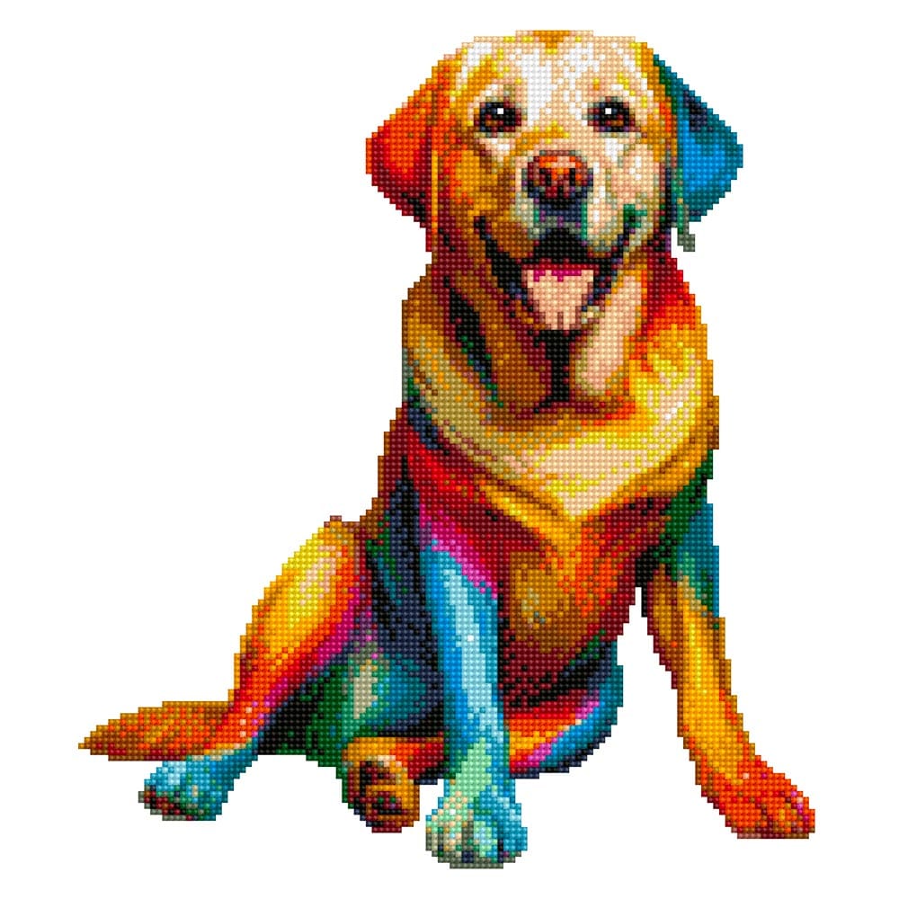 15.7"x15.7" / 40cm x 40cm Yellow Labrador Dog - Diamond Painting Kit