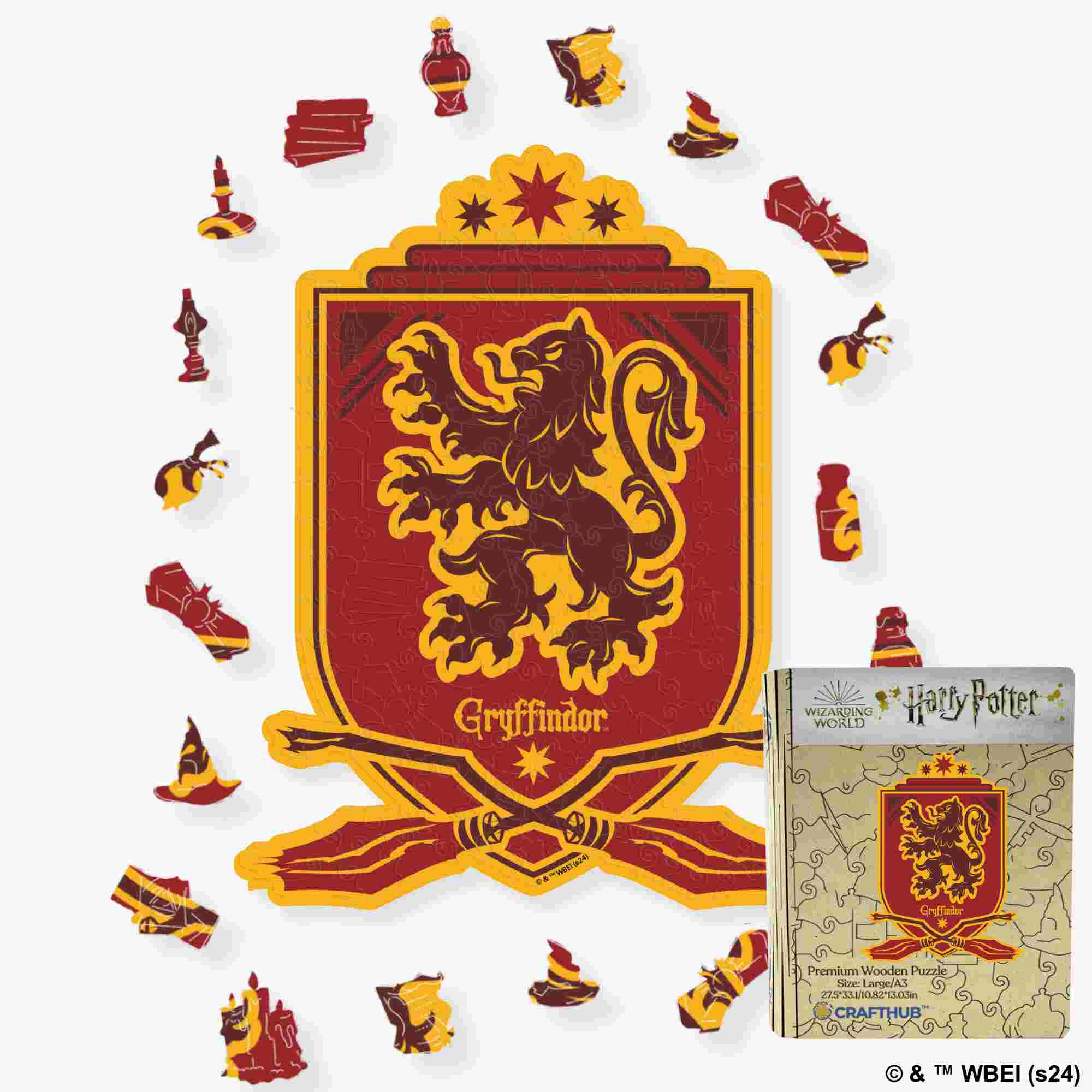 Animal Jigsaw Puzzle > Wooden Jigsaw Puzzle > Jigsaw Puzzle A3 Legacy Gryffindor Crest Wooden Jigsaw Puzzle