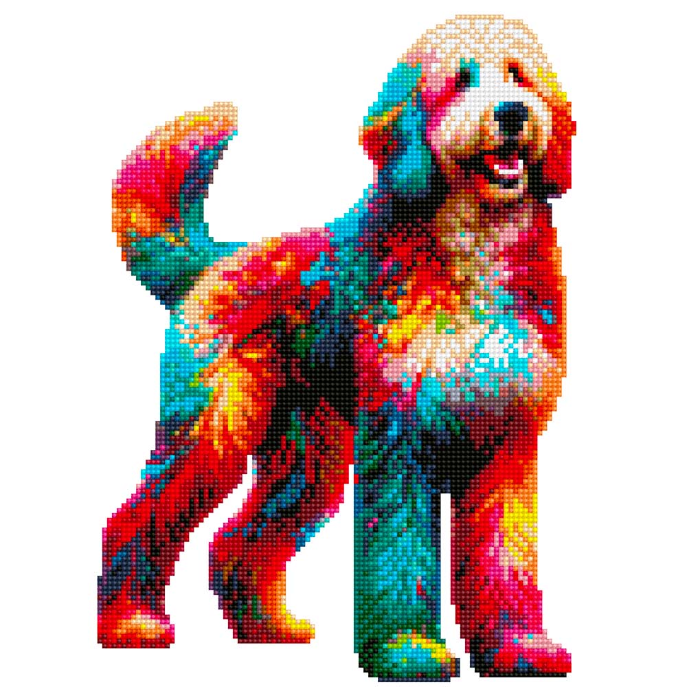 15.7"x15.7" / 40cm x 40cm Bernedoodle Dog - Diamond Painting Kit