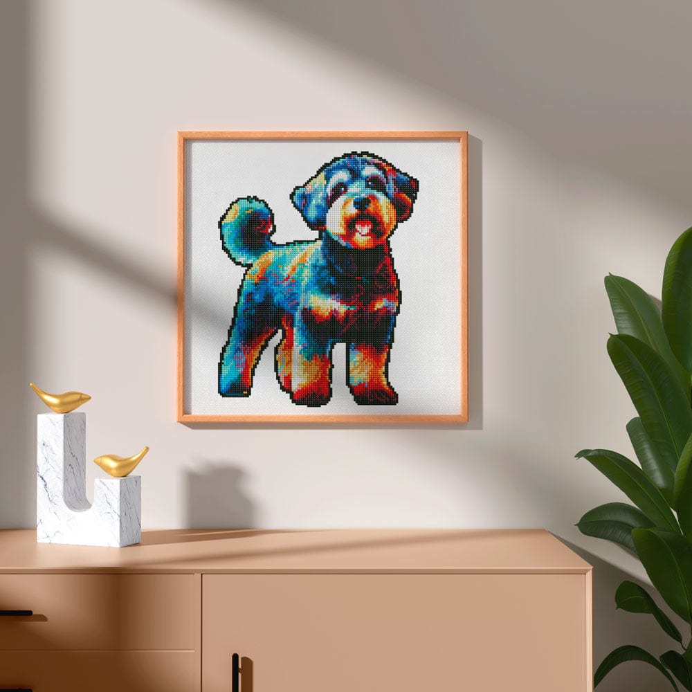 15.7"x15.7" / 40cm x 40cm Schnoodle Dog - Diamond Painting Kit