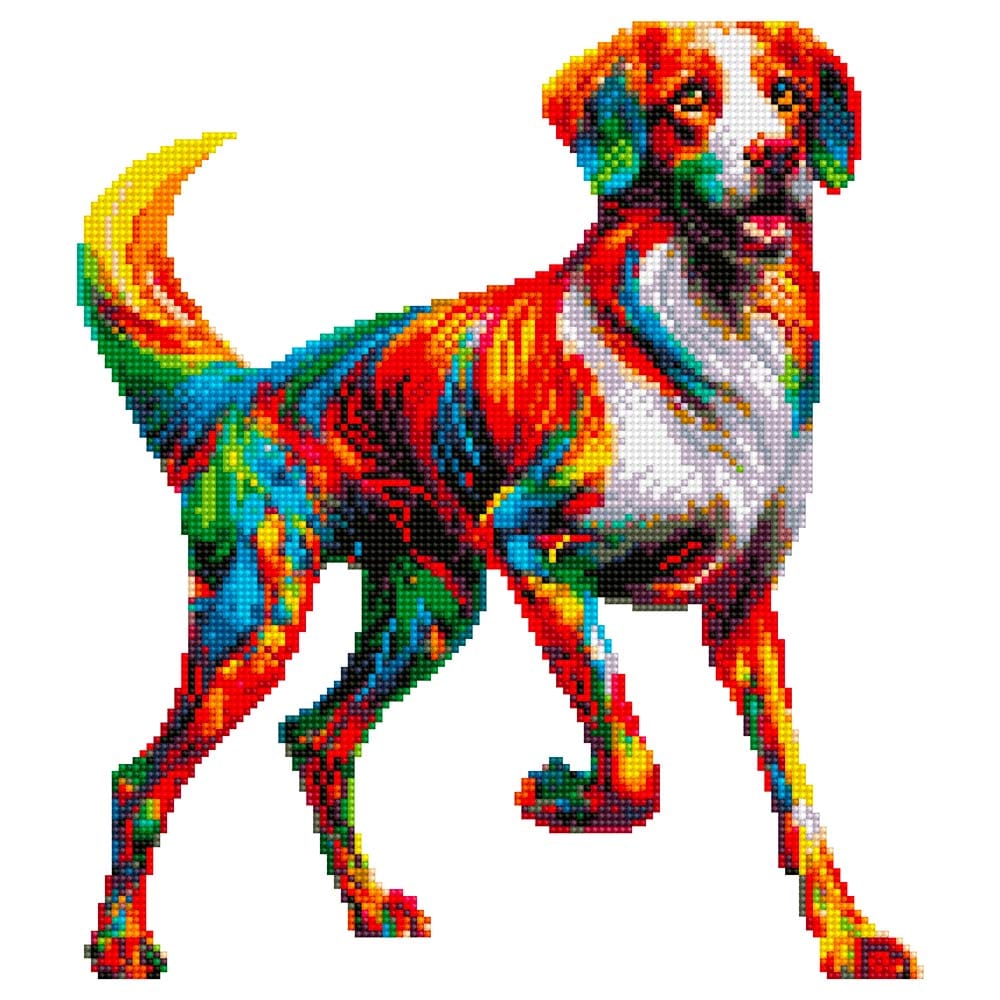 15.7"x15.7" / 40cm x 40cm Brittany Dog - Diamond Painting Kit